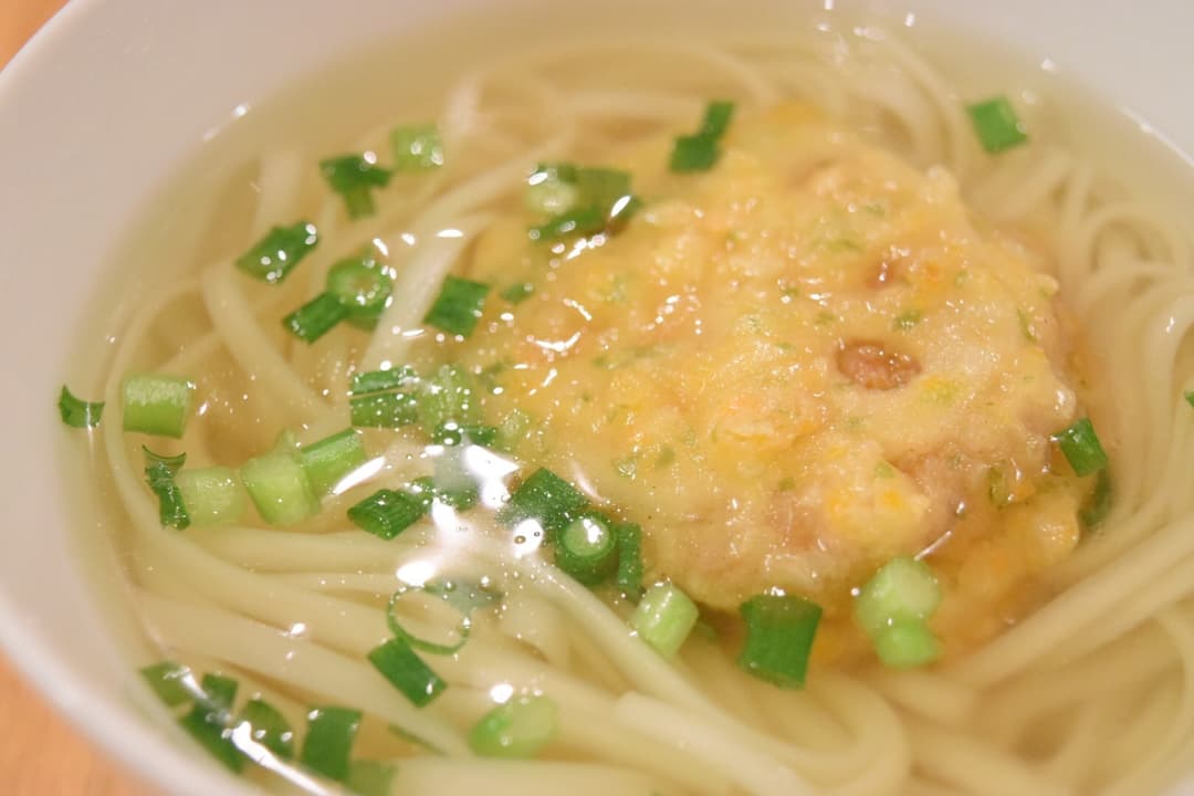 れんこんのはさみ揚げのせうどん★の完成写真