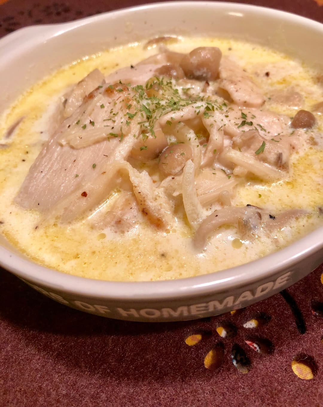 チキンの味噌クリーム煮の完成写真