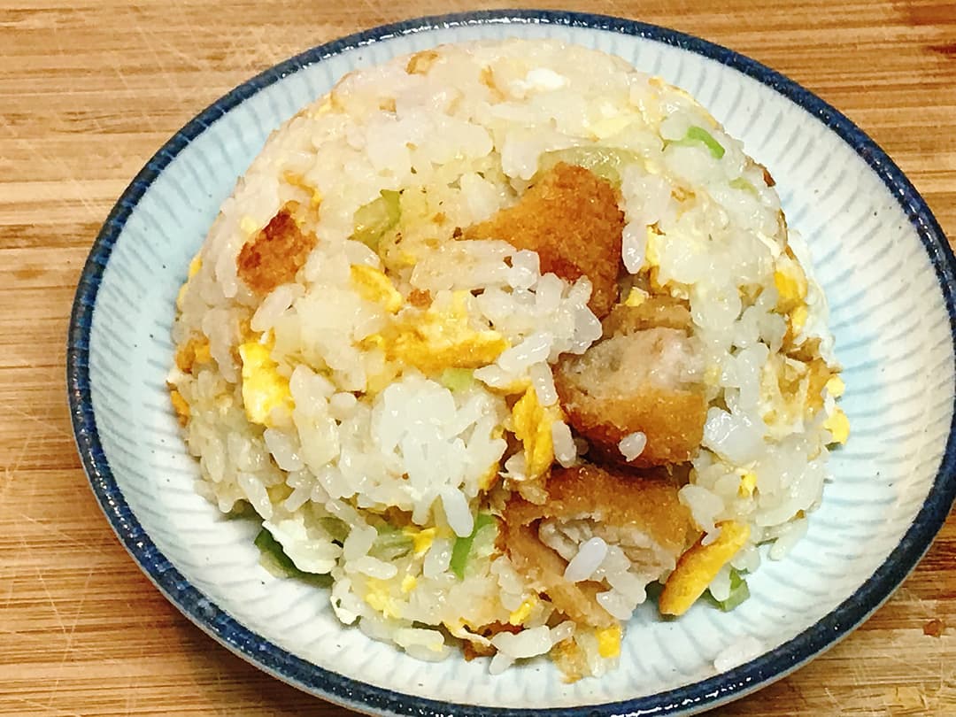 やわらかカツ炒飯の完成写真