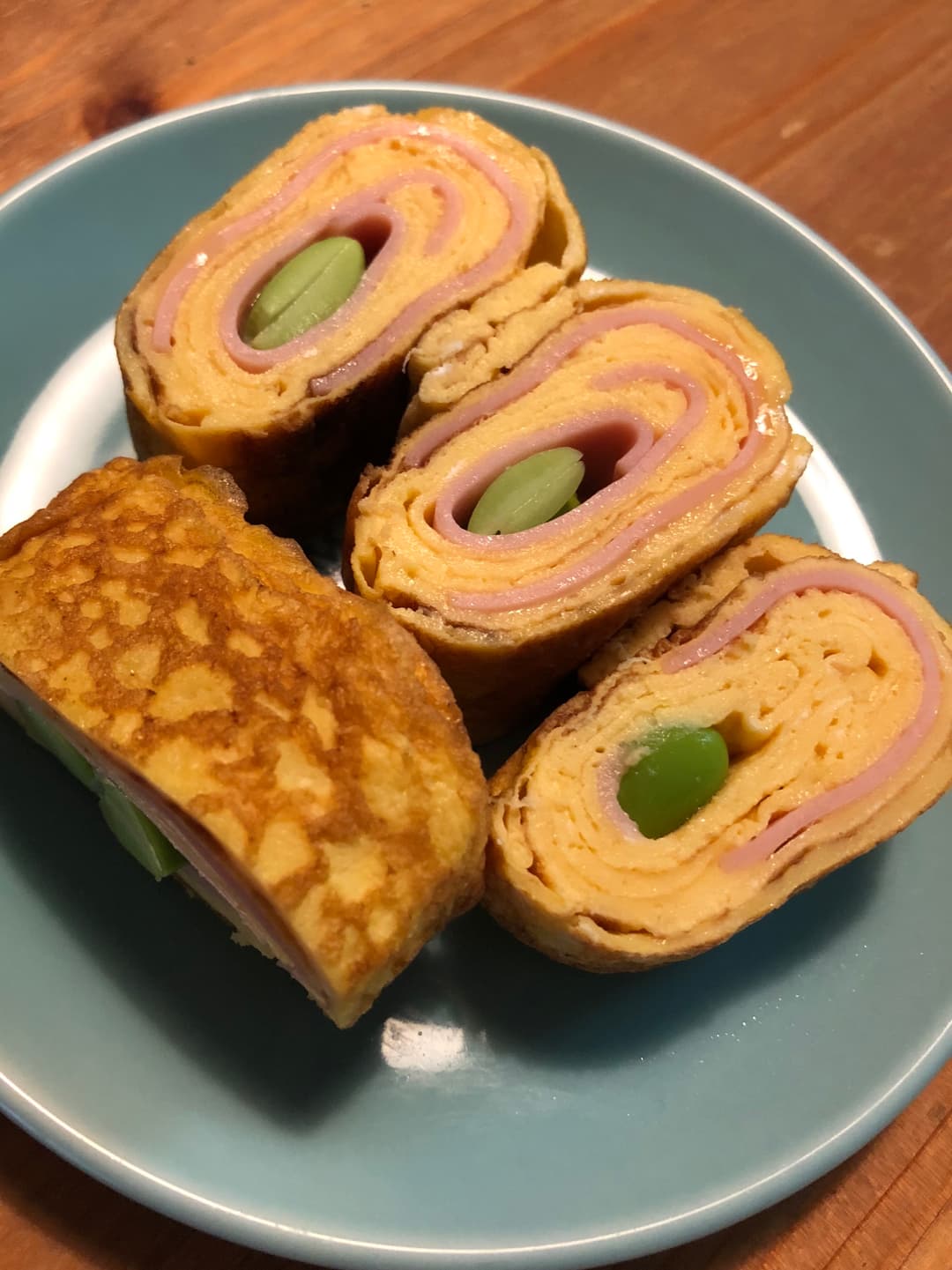 枝豆とハムの卵焼きの完成写真