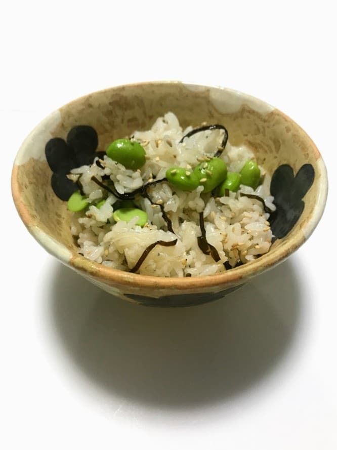 えだ豆塩こぶしらすご飯の完成写真