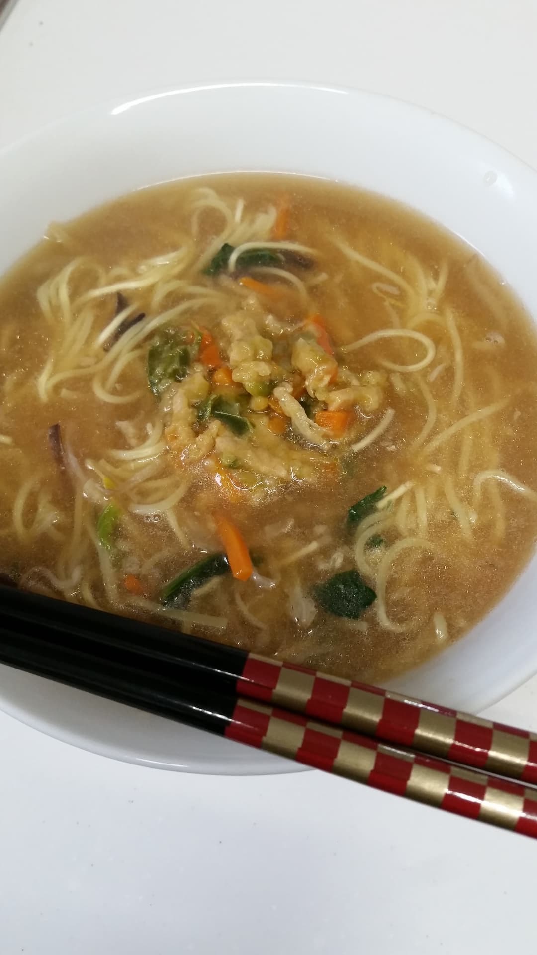 青椒あんかけラーメンの完成写真