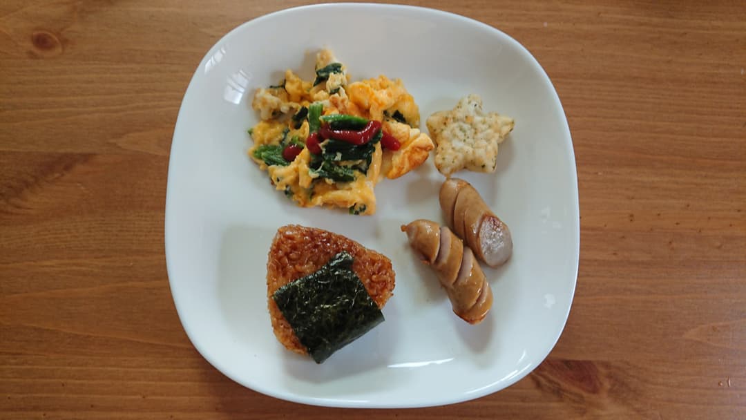 ほうれん草の卵焼きの完成写真