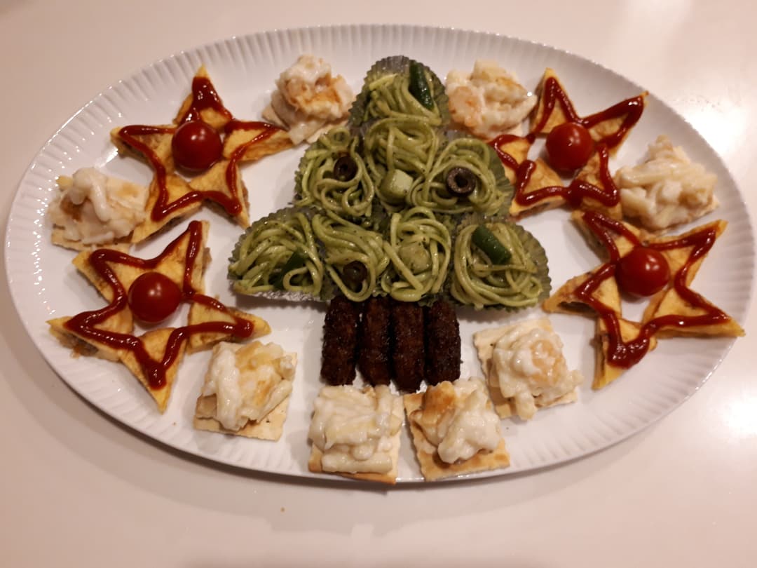 簡単クリスマスプレートの完成写真