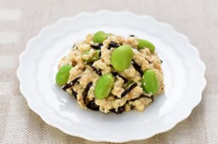 えだ豆の塩昆布白和えの完成写真