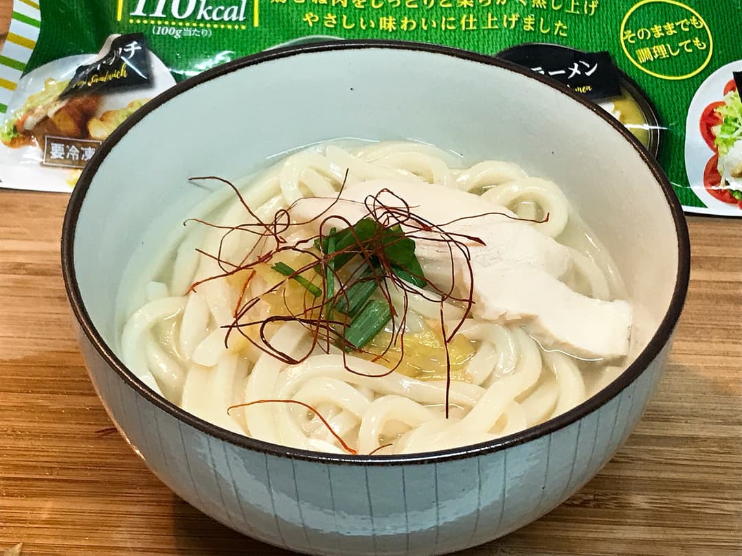 LAWSON讃岐うどんのしょうが香る鶏ガラ出汁の完成写真