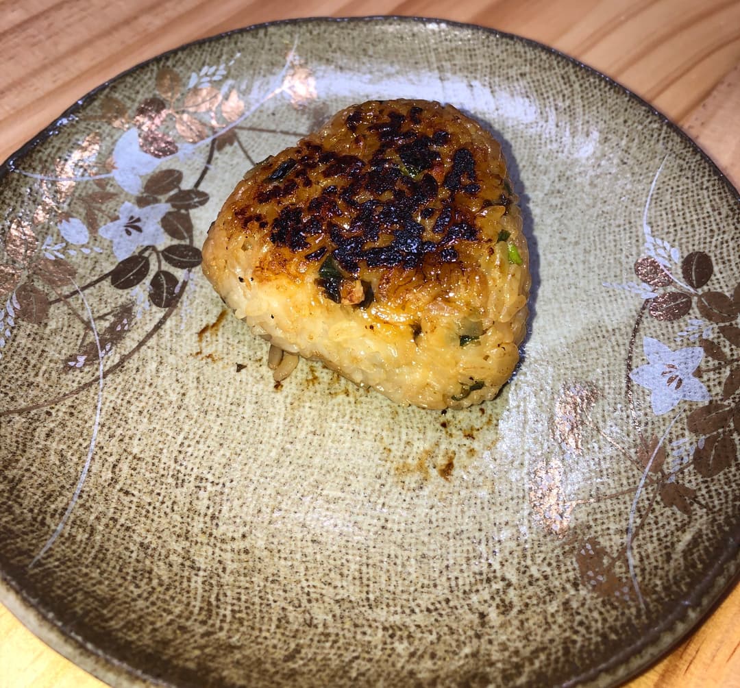 あさり飯の焼きおにぎりの完成写真