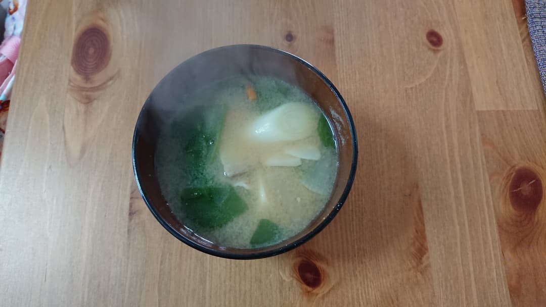 ほうれん草入り豚汁の完成写真