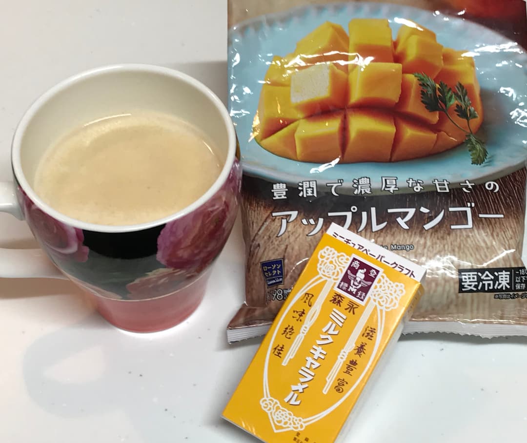 LAWSONアップルマンゴーキャラメルオレの完成写真