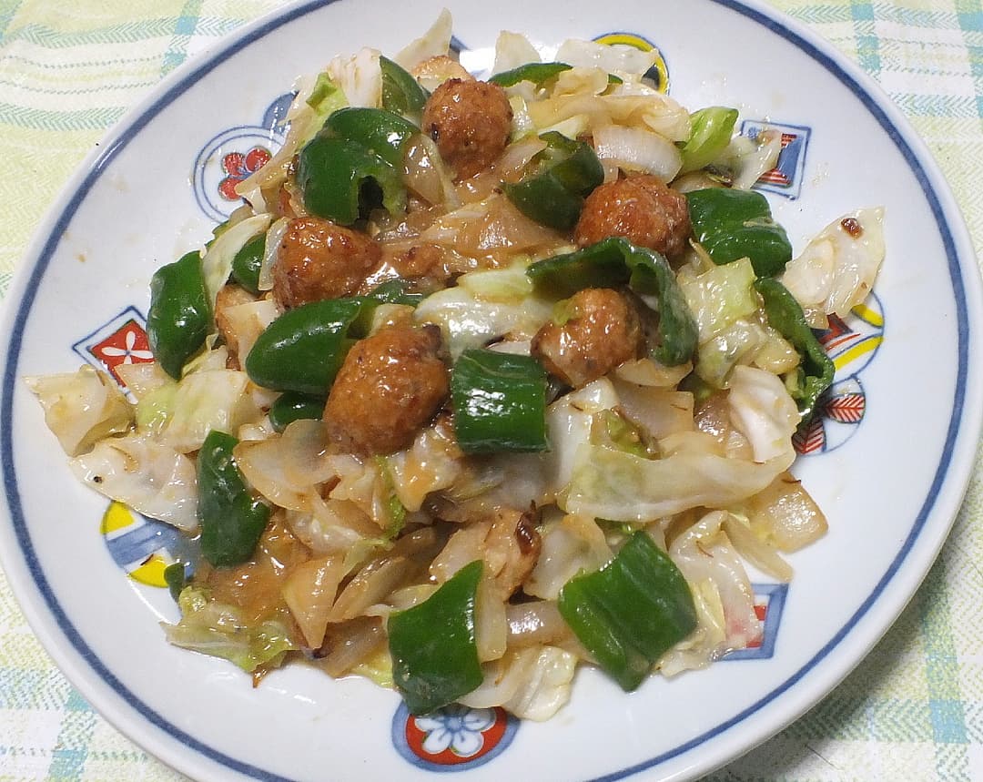 つくねで回鍋肉の完成写真