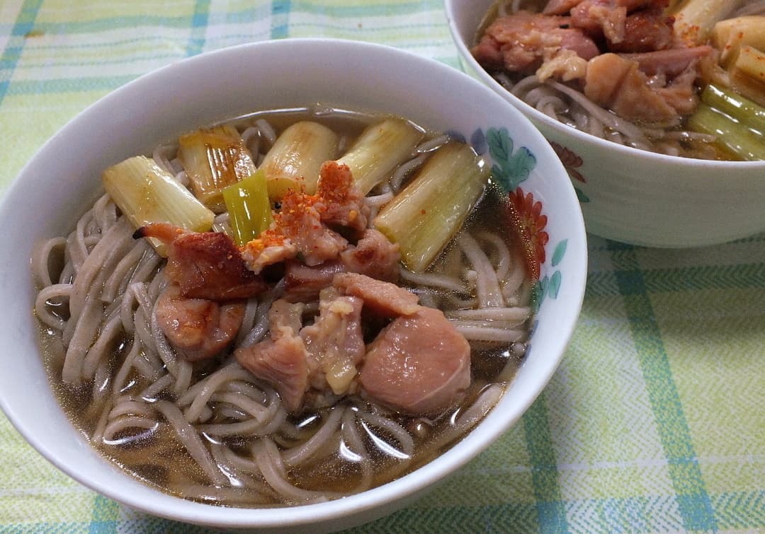 焼き鳥で鶏南蛮そばの完成写真
