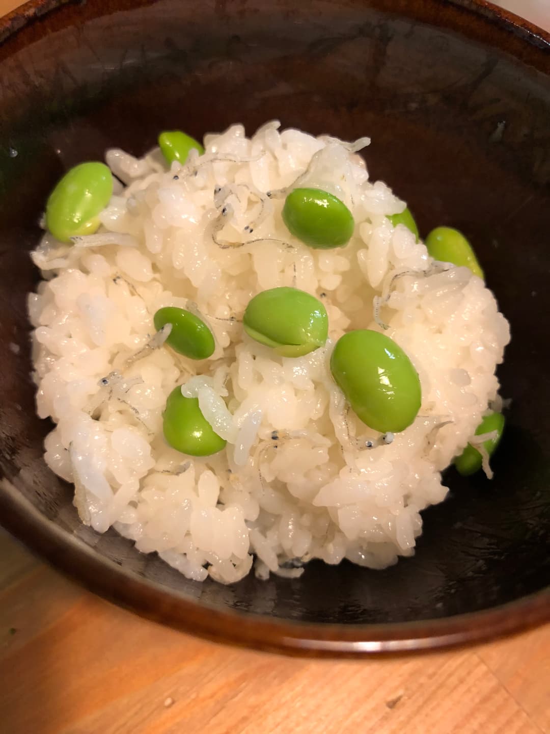 枝豆とジャコのご飯の完成写真