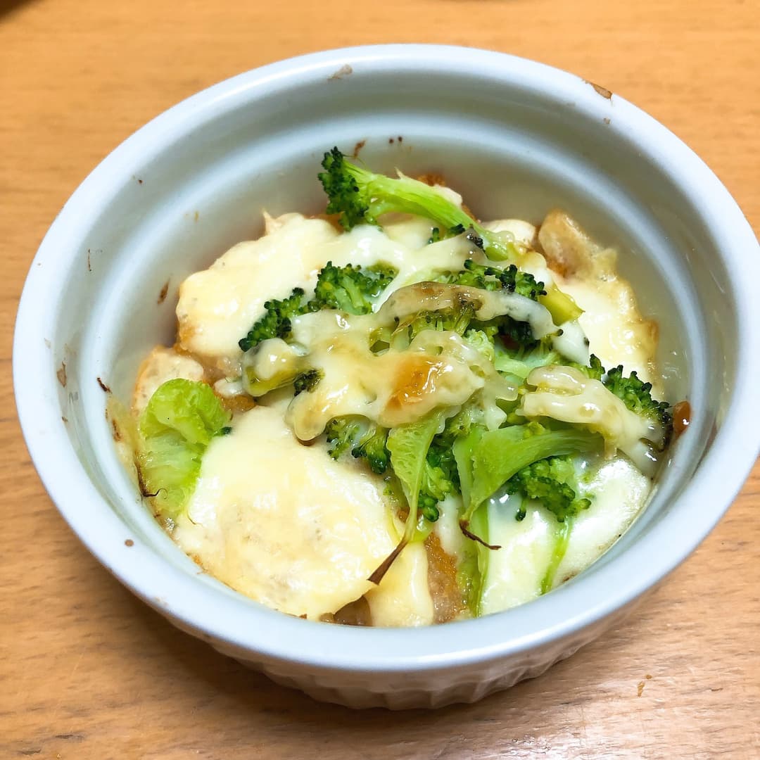 カニクリームコロッケでグラタン風の完成写真