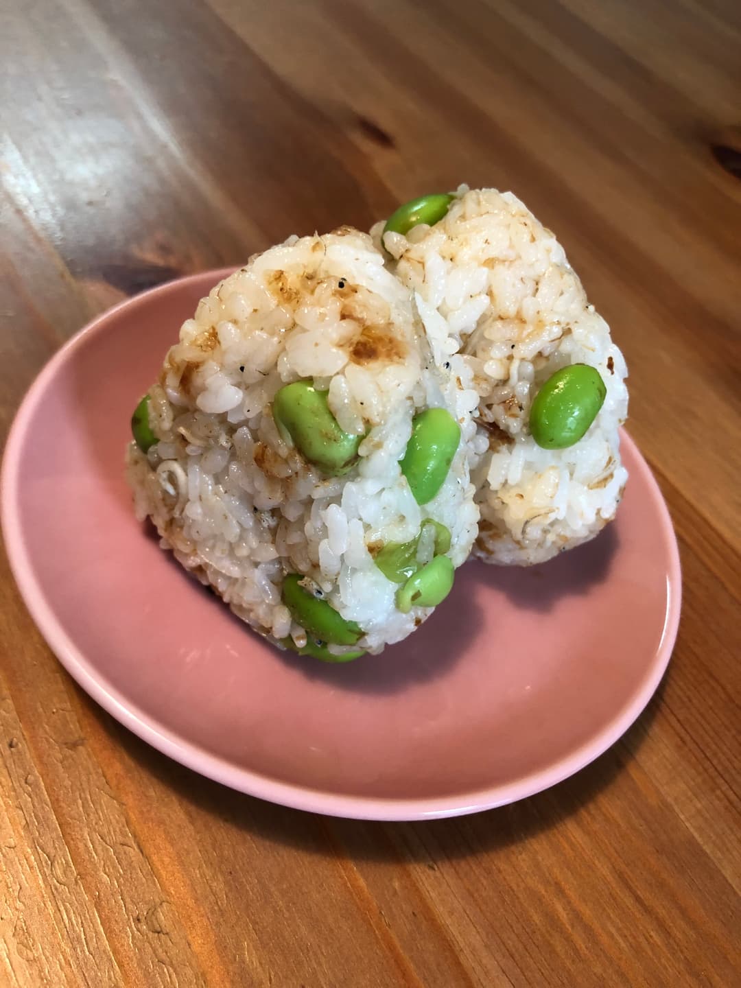 枝豆とジャコのおにぎりの完成写真