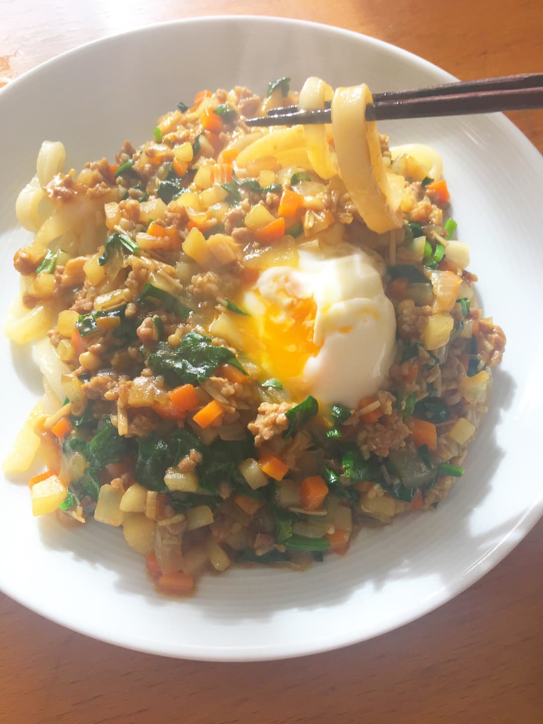 スパイシーキーマカレーうどん☆の完成写真