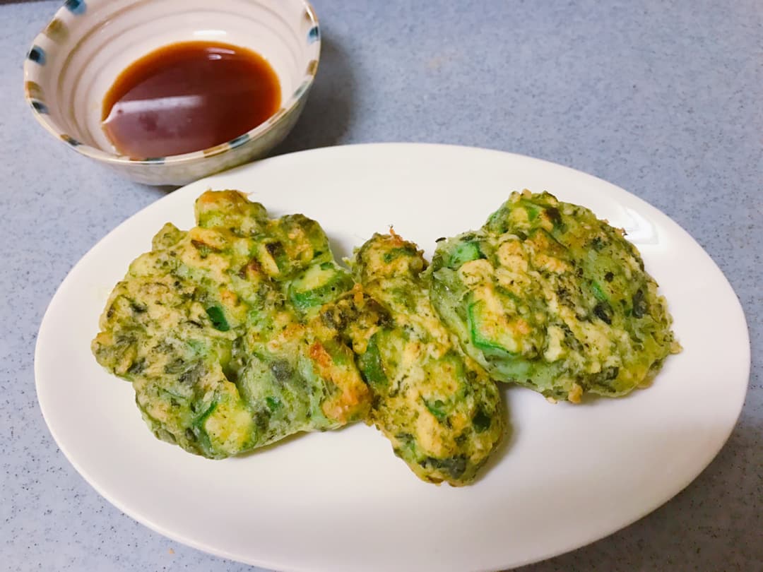 オクラのお焼きの完成写真