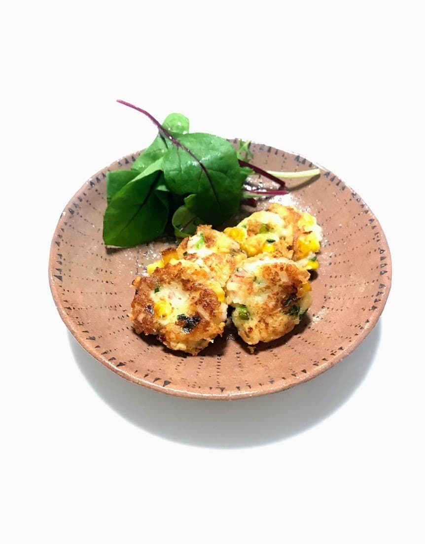 チーズとコーンのはんぺん焼きの完成写真