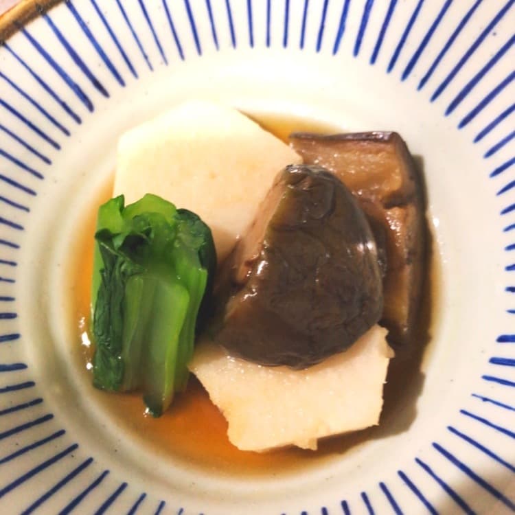 なすと里芋の煮物の完成写真