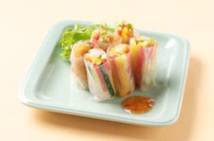 ひとくちカツ入り生春巻きの完成写真