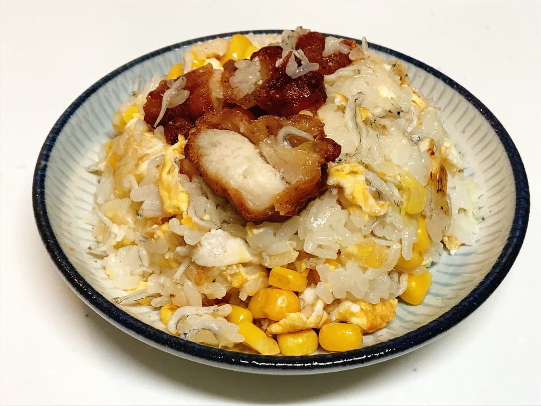 特からとじゃこの炒飯の完成写真