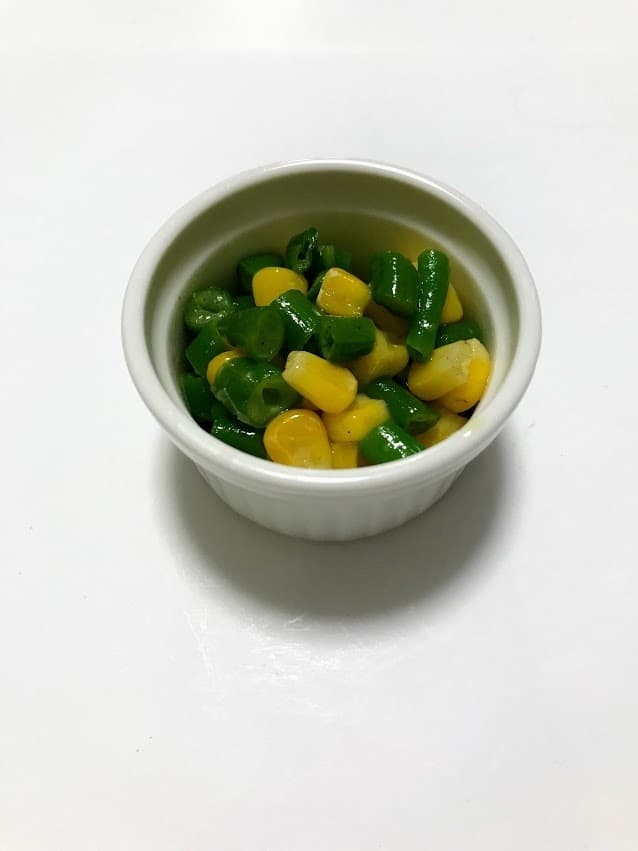 いんげんとスイートコーンのバター炒めの完成写真