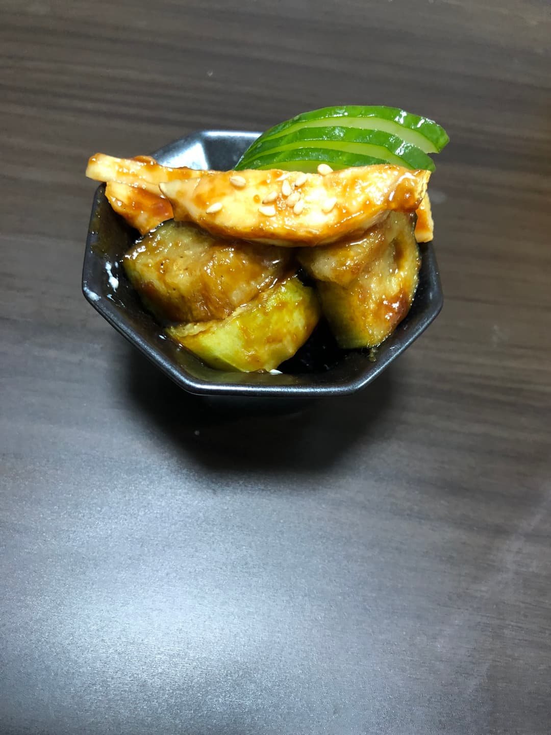 なすとチキンの味噌和えの完成写真