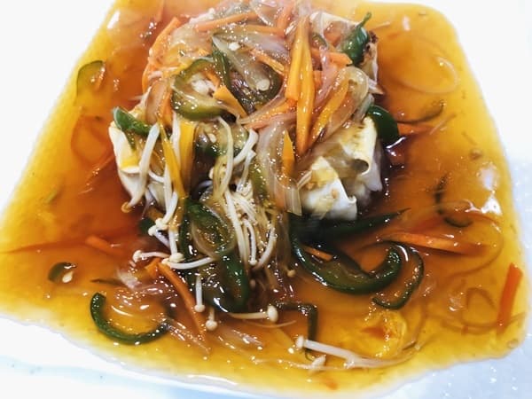 カンタン！肉焼売の野菜あんかけ風の完成写真