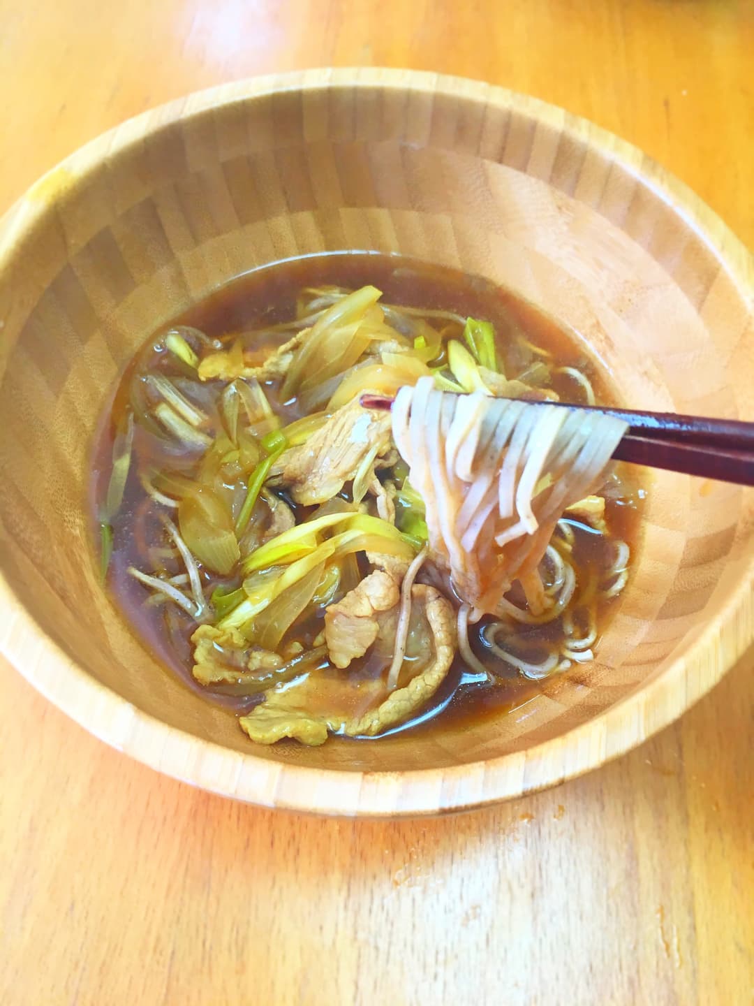 カレー南蛮そばの完成写真
