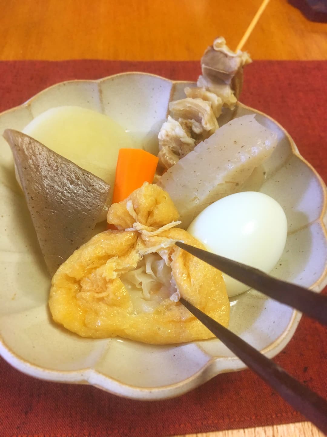 おでんの変わり種に！焼売巾着の完成写真