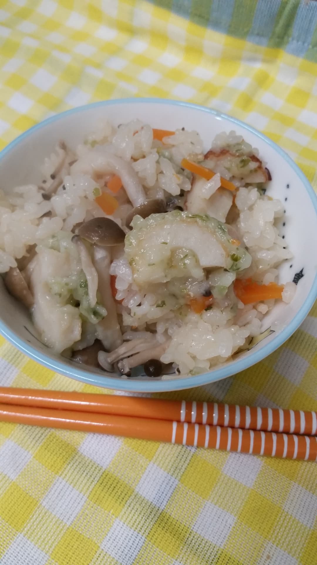 磯辺揚げde炊き込みご飯の完成写真