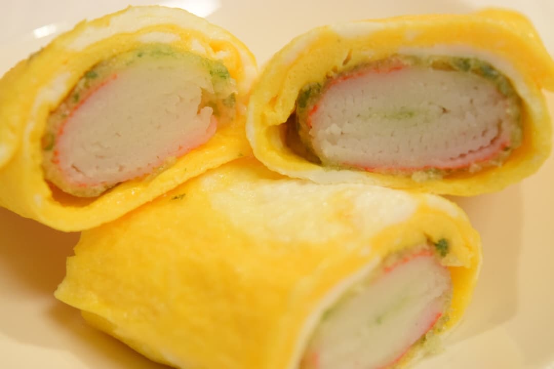 かにかまの磯辺揚げの玉子焼き＊の完成写真