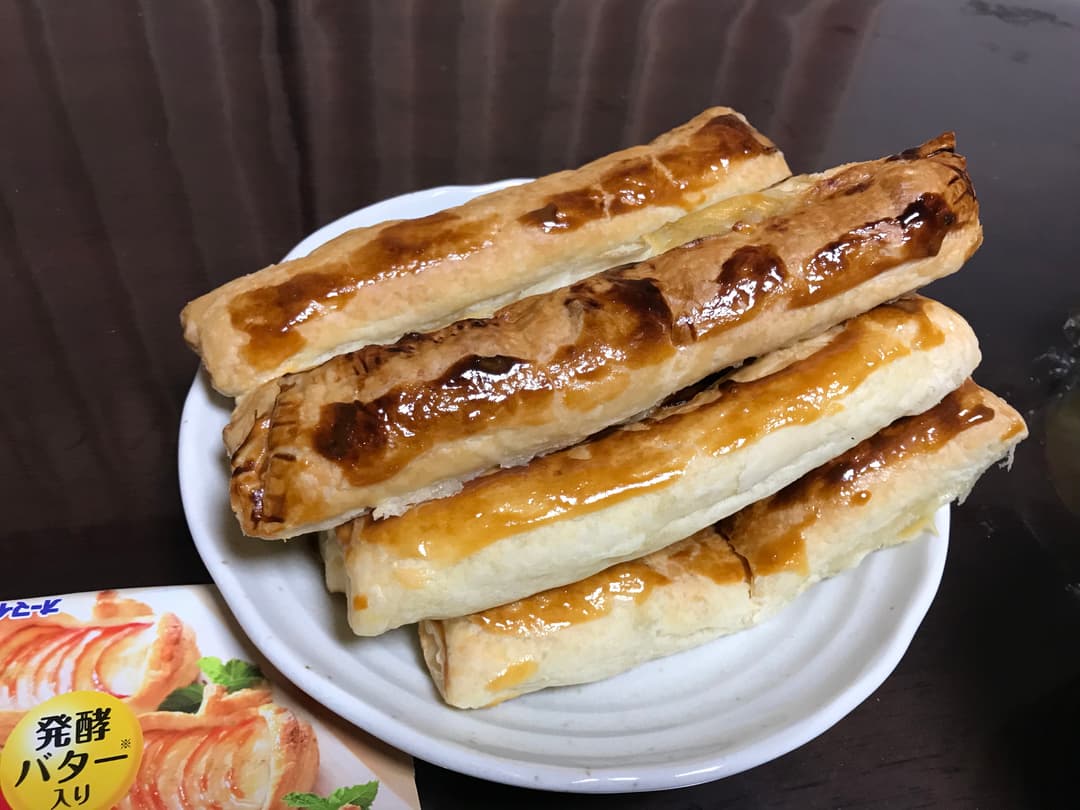 甘さ控えめカスタード林檎パイの完成写真