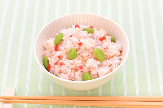枝豆のさっぱりまぜごはんの完成写真