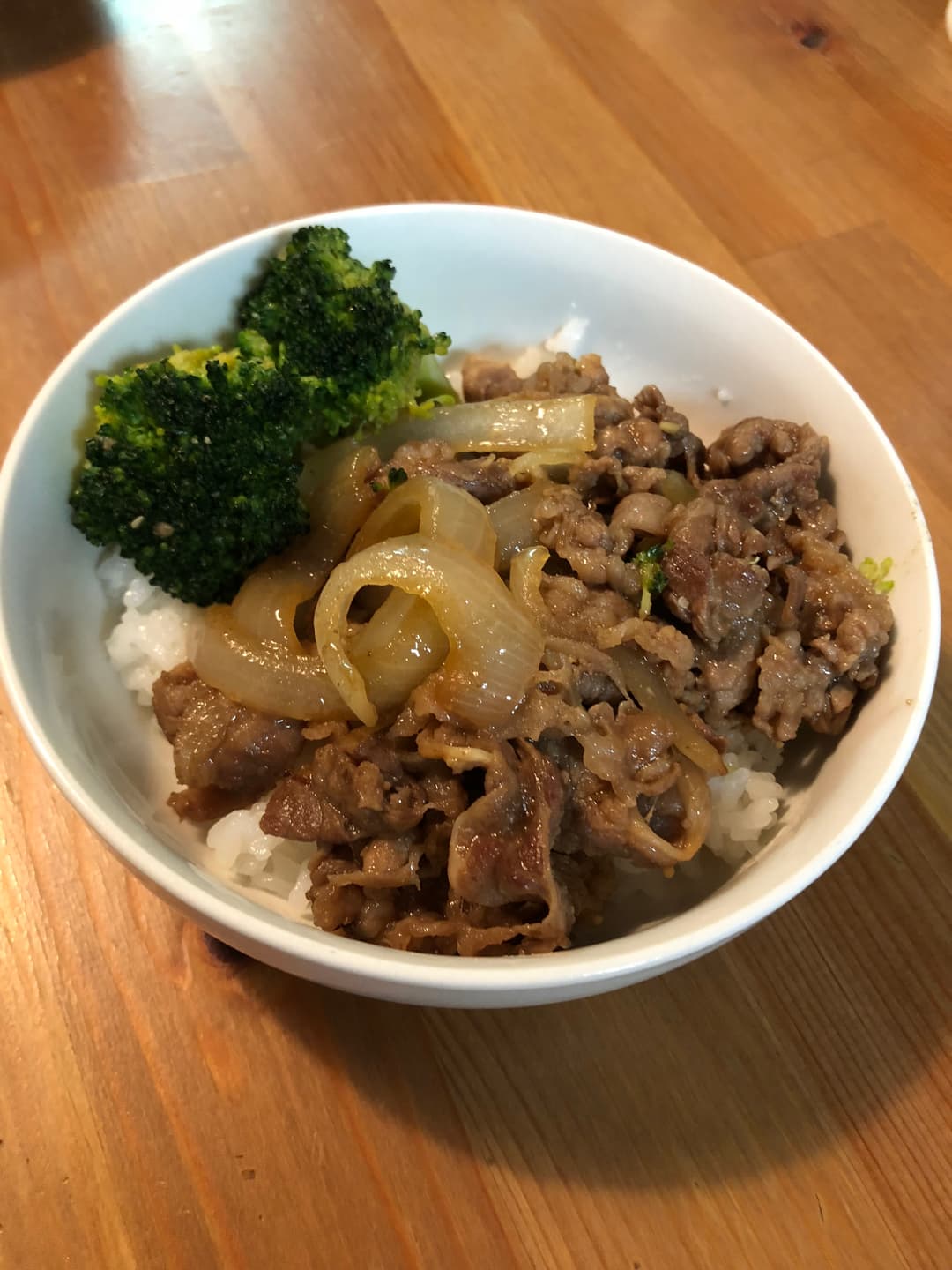 味噌味牛丼の完成写真