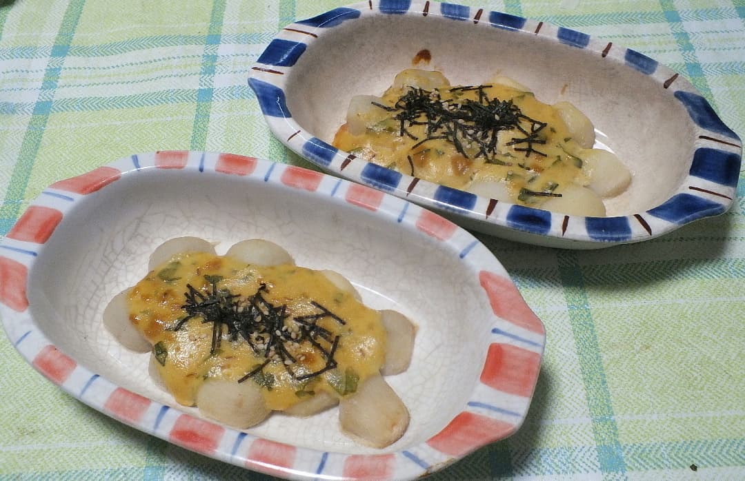 さといものネギ味噌マヨネーズ焼きの完成写真
