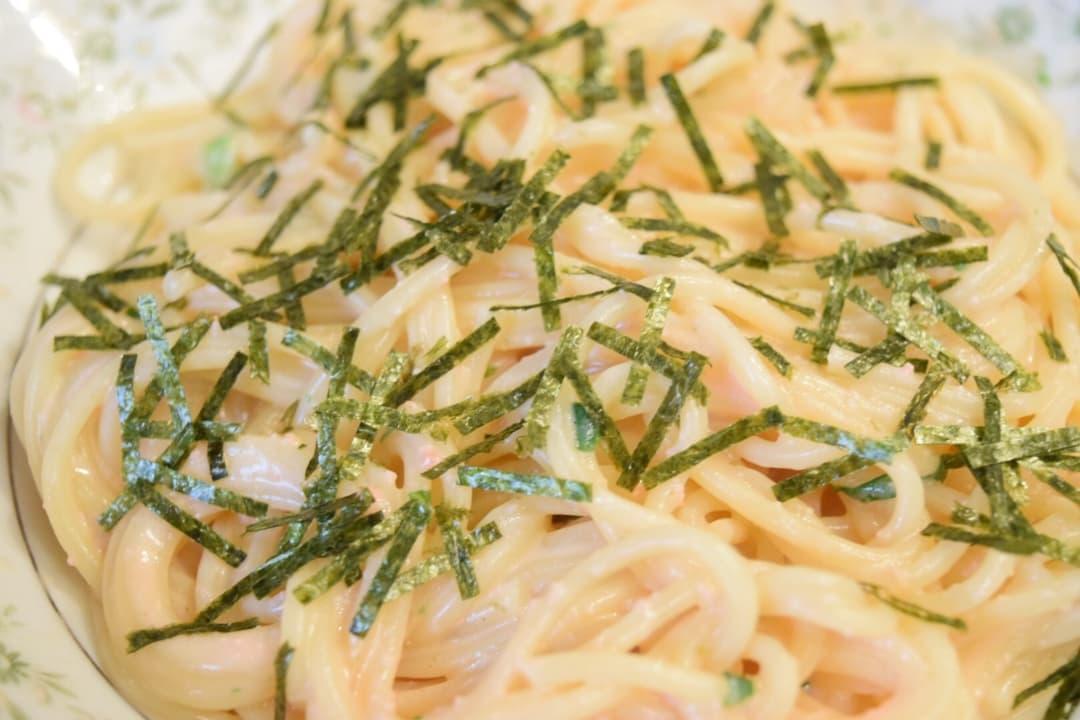 生クリームを絡めたたらこパスタ♫の完成写真