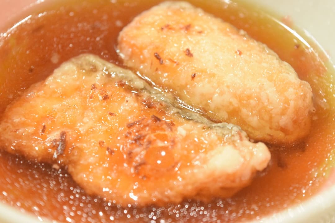 鮭の唐揚げ★めんつゆ浸しの完成写真
