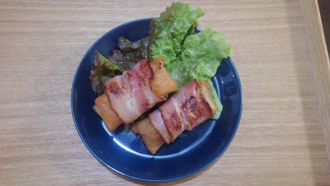 ベーコンの肉巻き春巻の完成写真