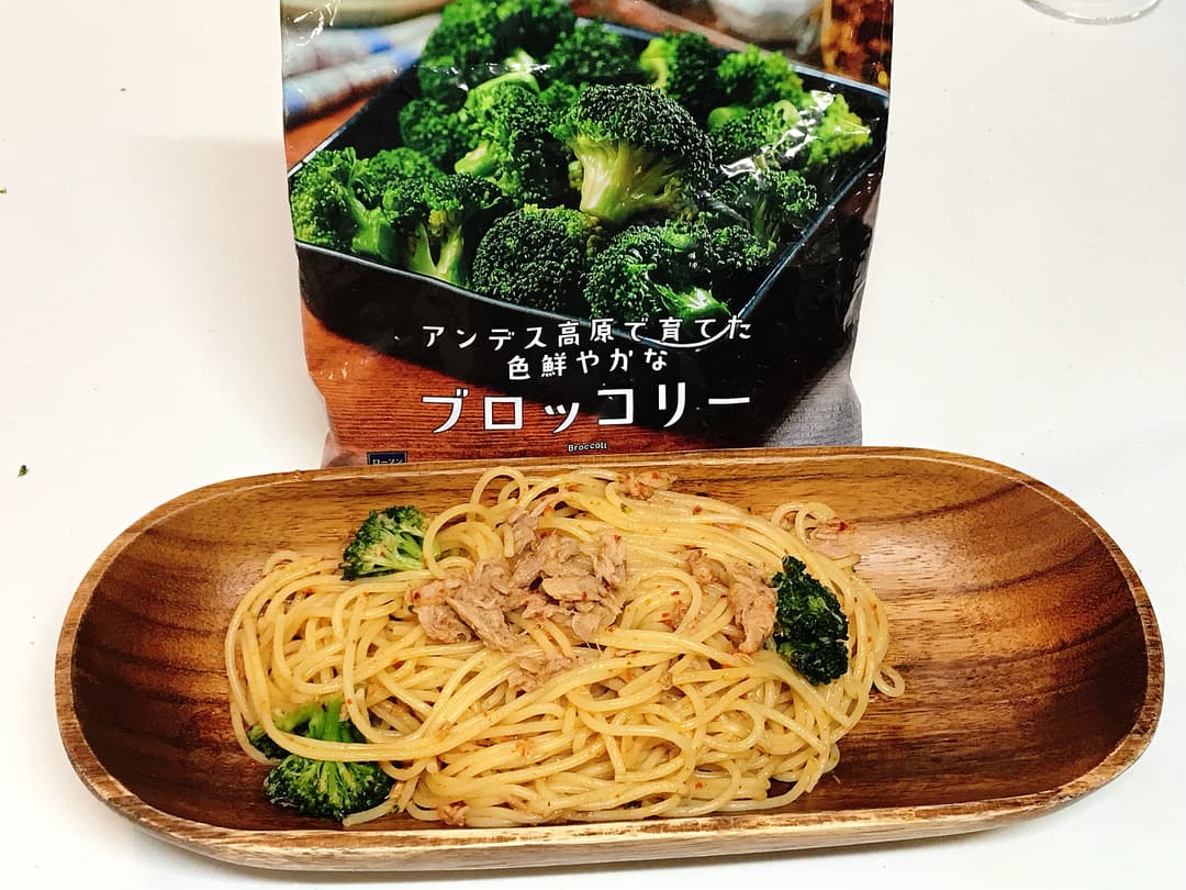 ブロッコリーとツナのスパゲティの完成写真