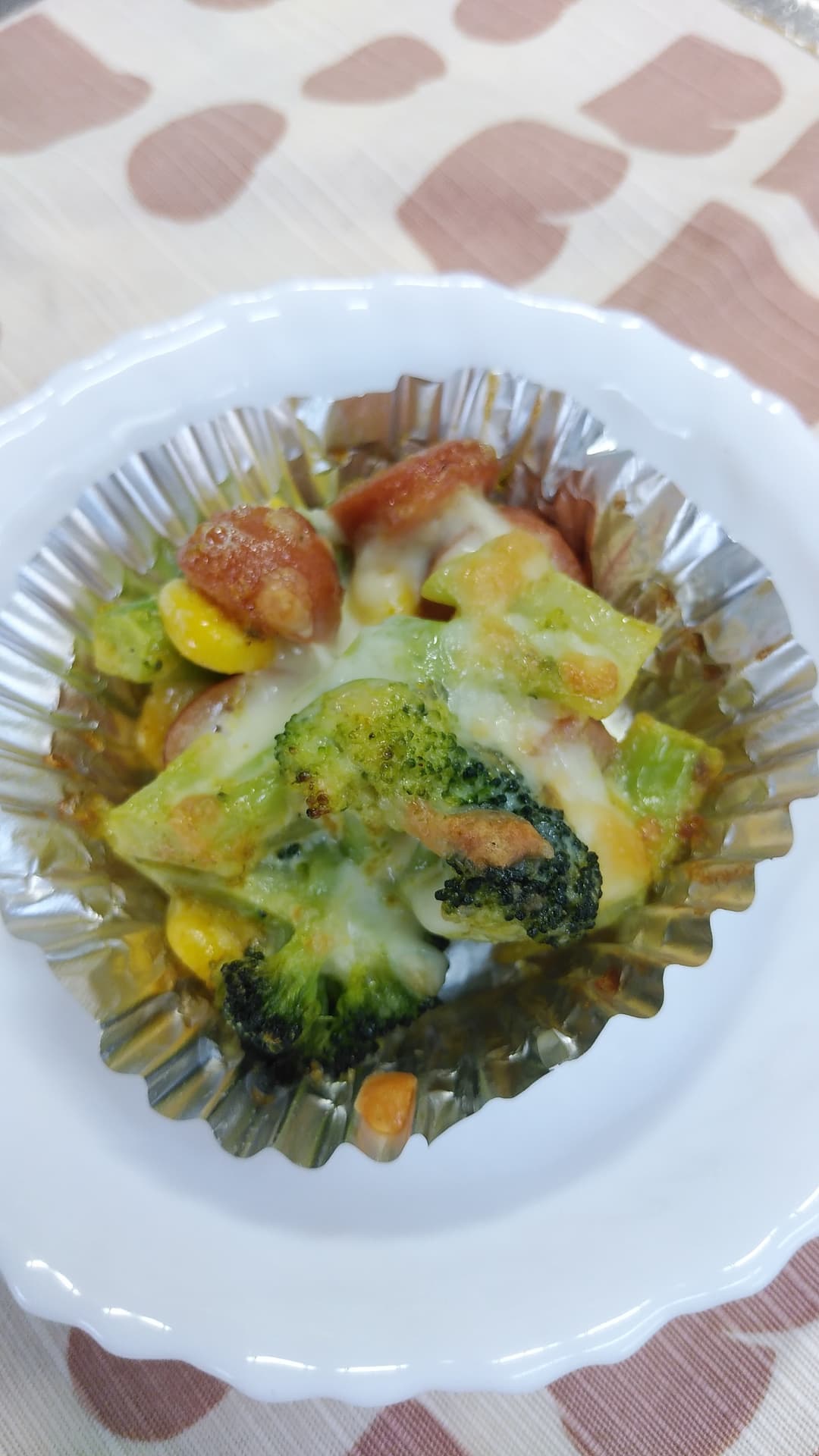 お弁当に⭐ブロッコリーとウィンナーのカレーマヨ焼きの完成写真