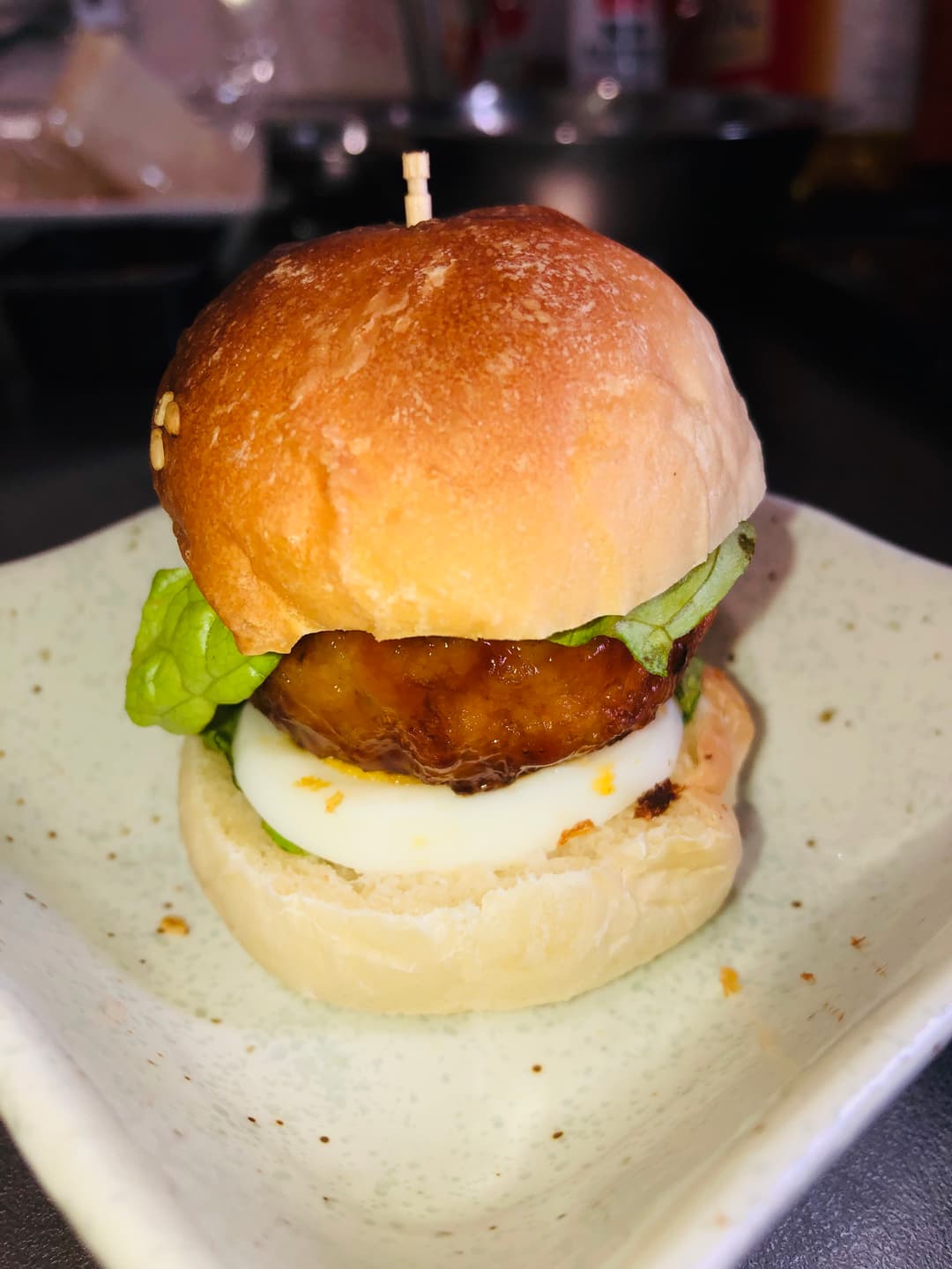 鶏つくねハンバーガーの完成写真