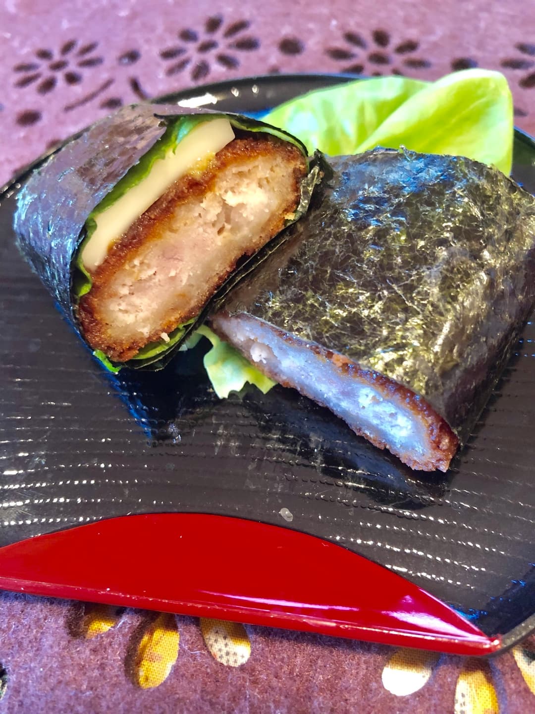 とんかつのチーズ海苔巻きの完成写真