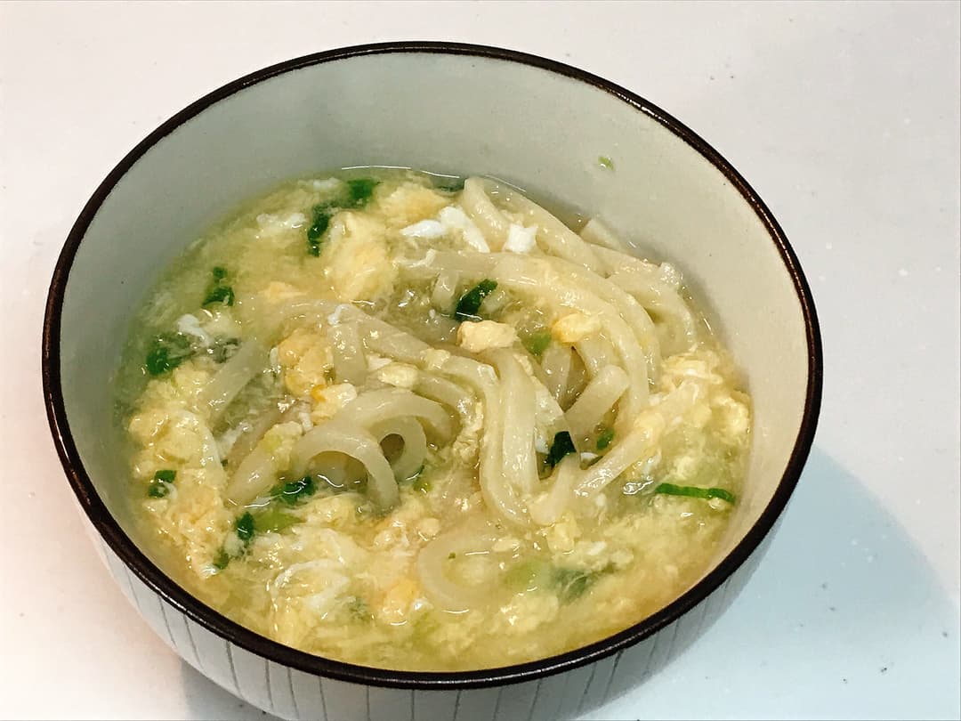 かき玉うどんの完成写真