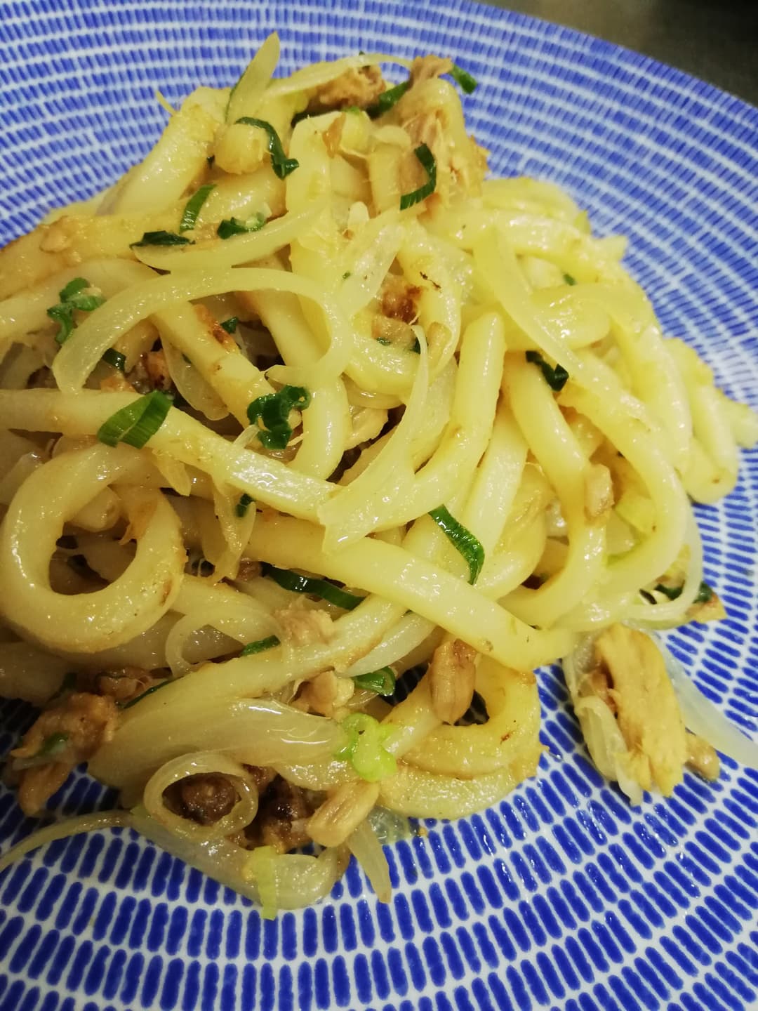 バター醤油うどんの完成写真