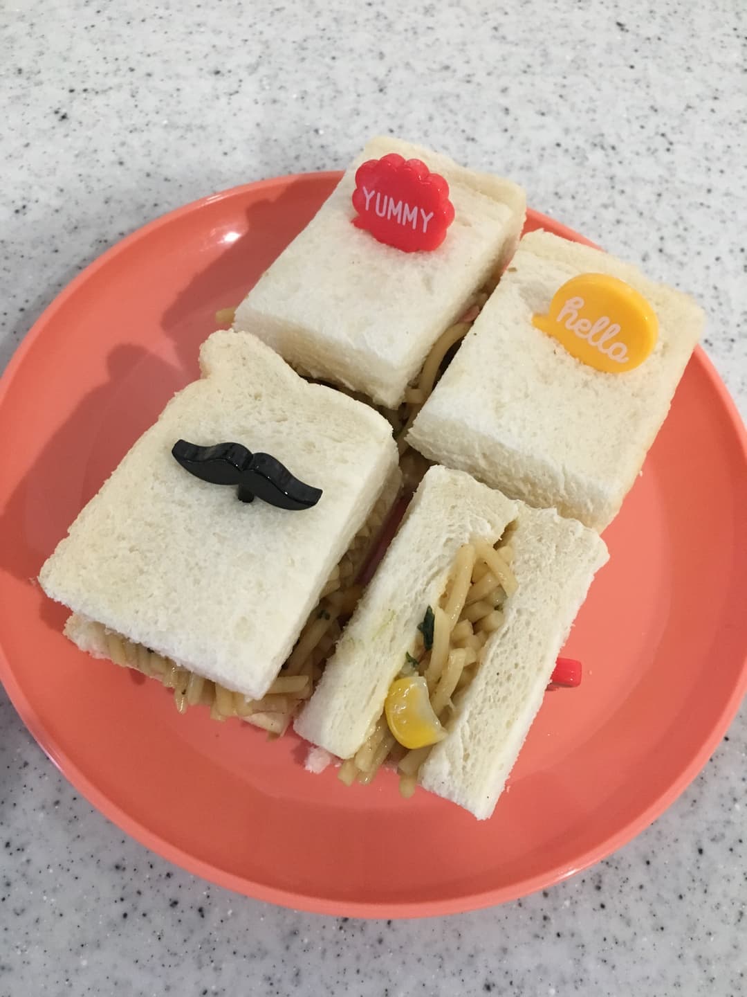 和風パスタサンド♪の完成写真