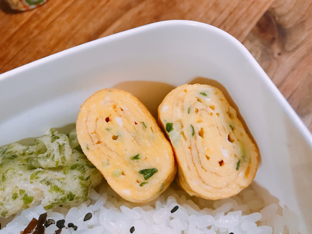 ネギ入り卵焼きの完成写真