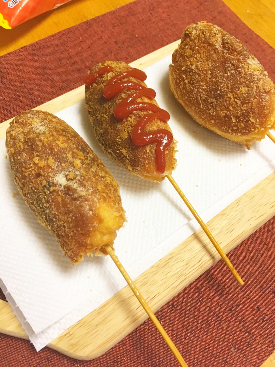 韓国風ホットドッグの完成写真