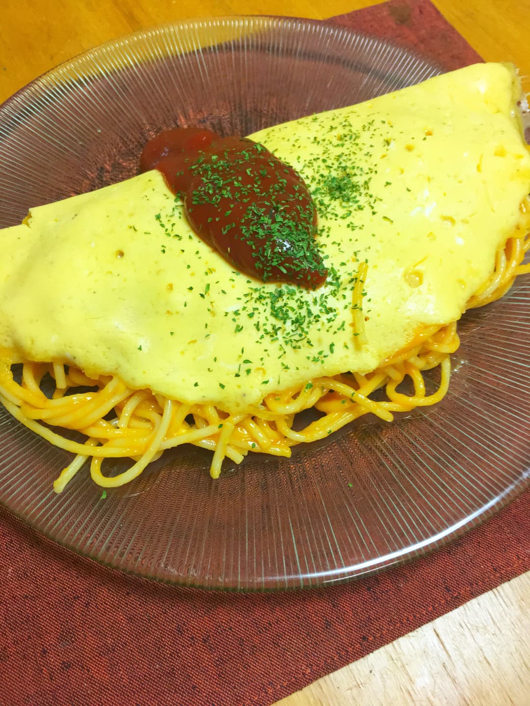 オムレットパスタの完成写真