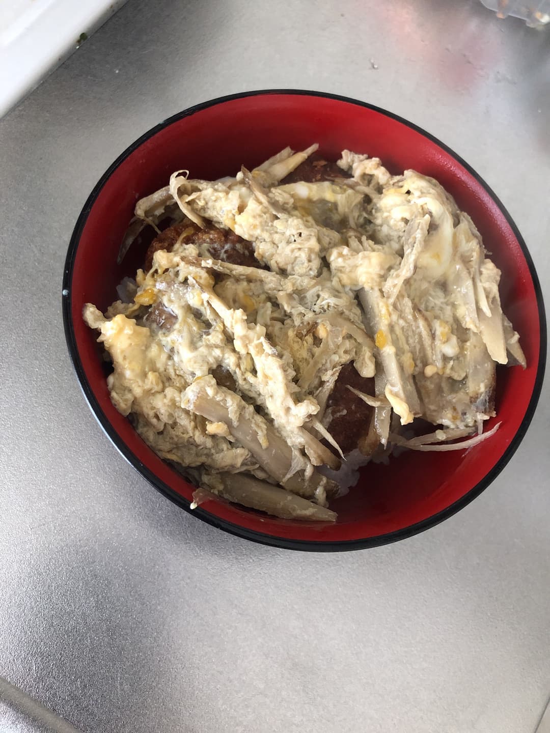 ササミフライの柳川風丼の完成写真