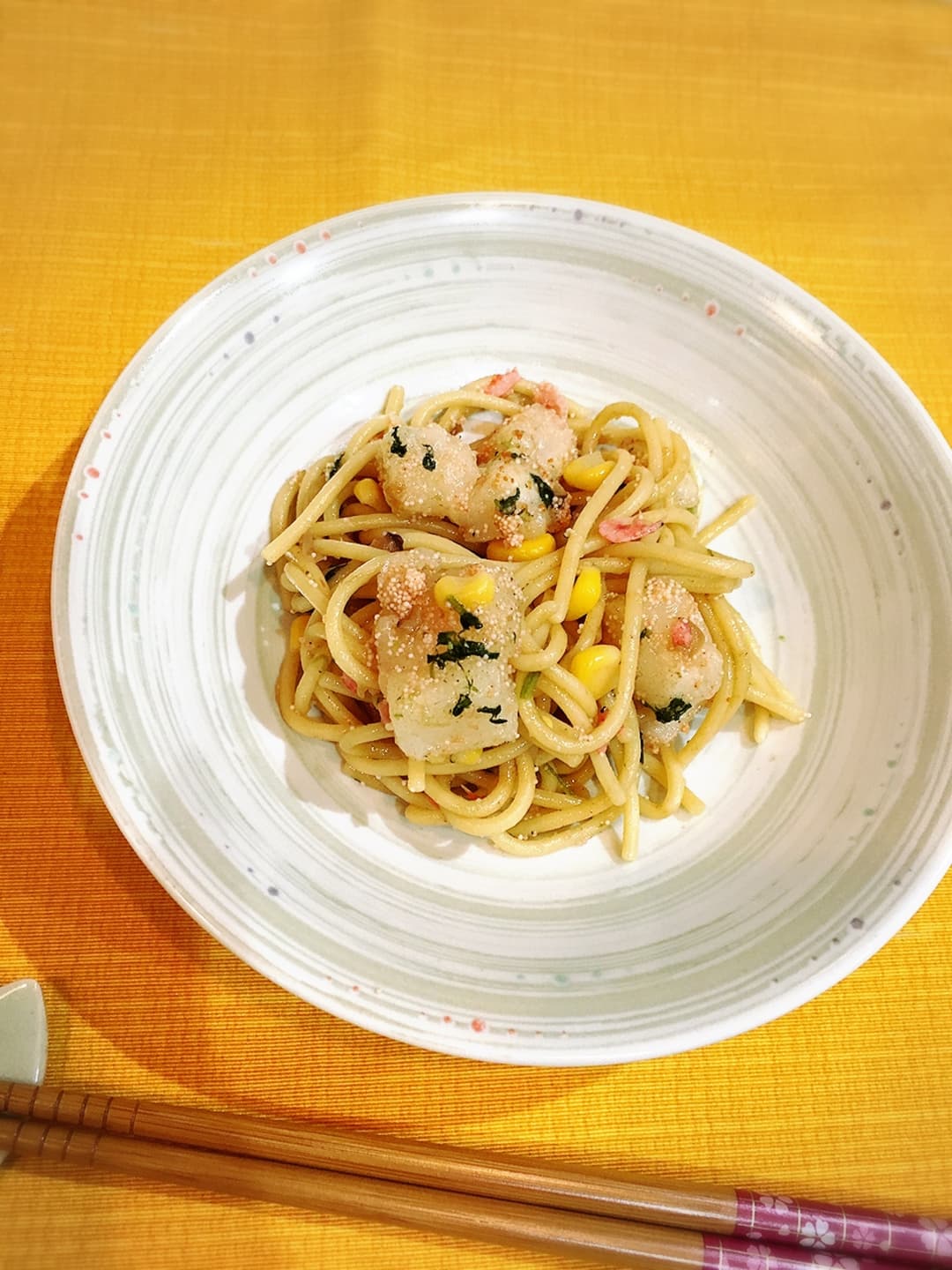 焼き明太もち和風パスタ♪の完成写真